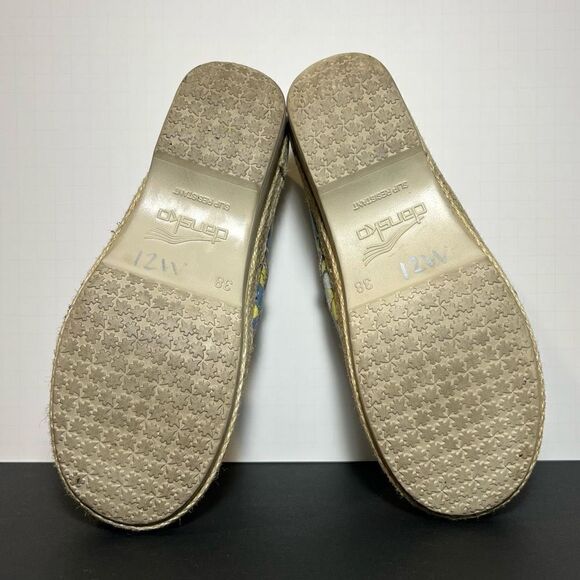 Womens DANSKO Victoria Tahiti Floral Canvas Slip On Clogs / Size 7.5-8 / EU 38 - Picture 7 of 8